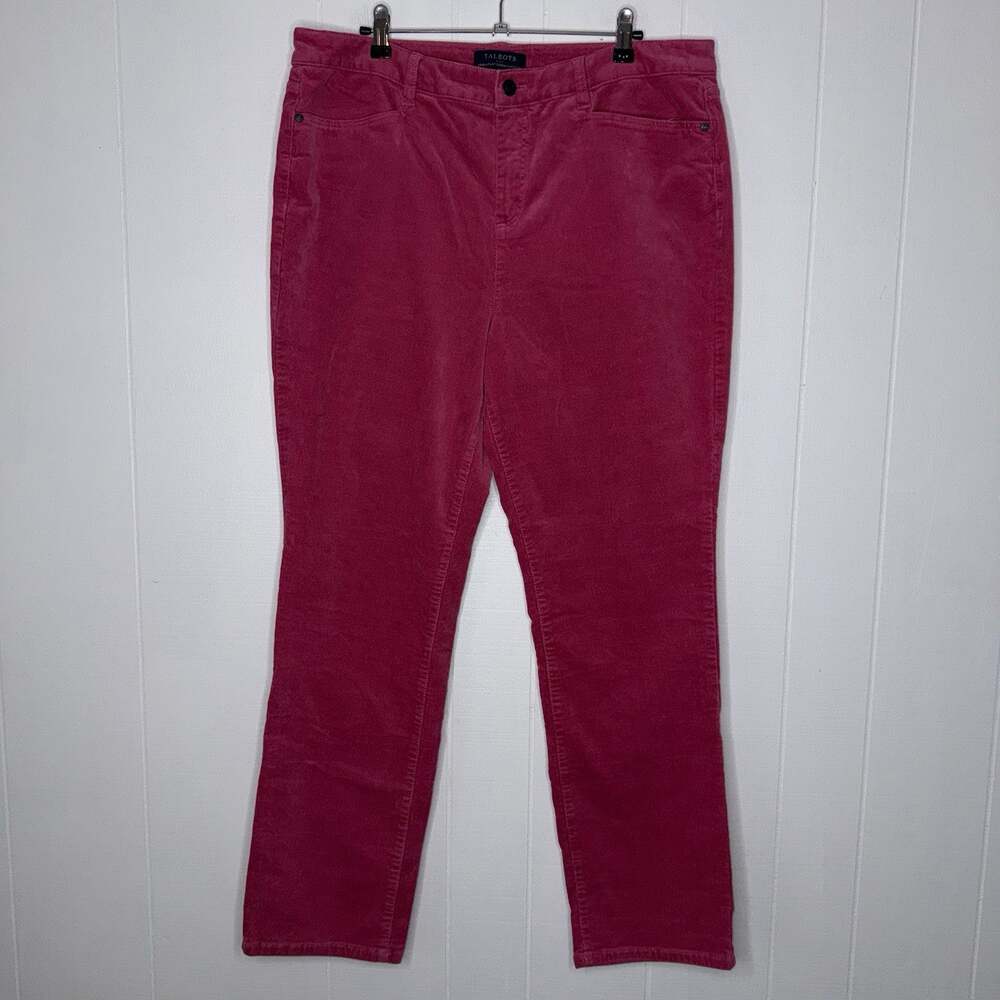 Talbots Women’s Simply Flattering 5 Pocket Corduroy Pants Pink Size 16